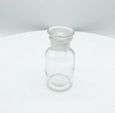 Склянка для реактивов 125 мл, широкое горло, притертая пробка, светлое стекло