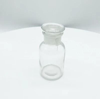 Склянка для реактивов 500 мл, широкое горло, притертая пробка, светлое стекло