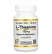 L-теанин, с AlphaWave, California Gold Nutrition, 100 мг, 30 растительных капсул:uz:L-Theanine, AlphaWave bilan, Kaliforniya oltin oziqlanishi, 100 mg, 30 sabzavotli kapsulalar