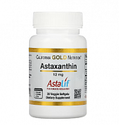 California Gold Nutrition Astaxanthin, Sof Islandiya AstaLif, 12 mg, 30 Veggie Softgels