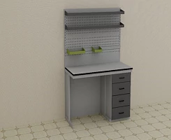 Стол лабораторный 1500*700*2100 мм, модель 3:uz:Laboratoriya stoli 1500*700*2100 mm, 3-model