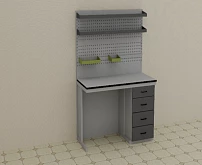 Стол лабораторный 1500*700*2100 мм, модель 3:uz:Laboratoriya stoli 1500*700*2100 mm, 3-model