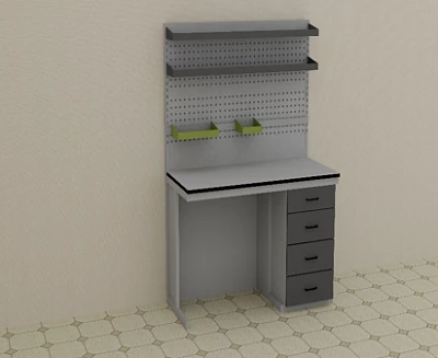 Стол лабораторный 1500*700*2100 мм, модель 3:uz:Laboratoriya stoli 1500*700*2100 mm, 3-model