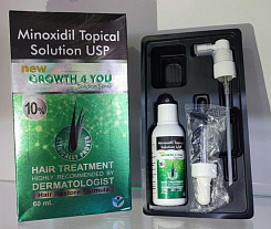 Спрей для волос и бороды Minoxidil 10%:uz:Soch va soqol spreyi Minoxidil 10% new growth 4 you