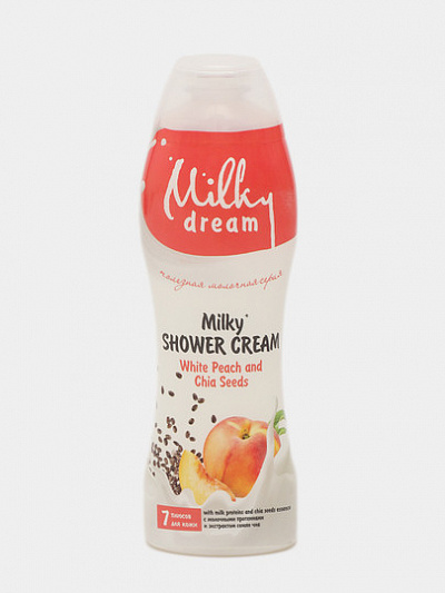 Milky Dream" Крем-гель для душа "Белый персик и семена чиа" 500 мл