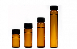 Qopqoqli namunalarni saqlash uchun viallar, 20 ml, 27. 5x57 mm, Amber
