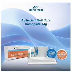 Композит химический AlphaDent Self Cure Composite 14 g/14 g KIT:uz:Kimyoviy kompozit AlphaDent Self Cure Composite 14 g/14 g KIT