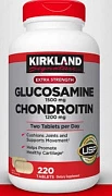 Hondroitin bilan Glucosamine planshetlar Kirkland qo'shimcha kuch Glucosamine + Chondroitin(220 dona.)