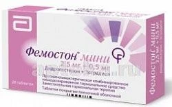 ФЕМОСТОН МИНИ 0,0025+0,0005 таблетки N28