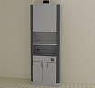 Шкаф вытяжной 1300*800*2450, модель 2:uz:Olovli qopqoq 1300*800*2450, 2-model