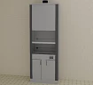 Шкаф вытяжной 1300*800*2450, модель 2:uz:Olovli qopqoq 1300*800*2450, 2-model