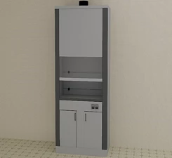 Шкаф вытяжной 1300*800*2450, модель 2:uz:Olovli qopqoq 1300*800*2450, 2-model