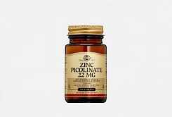 Цинк пиколинат Solgar Zinc Picolinate 22mg (100 шт.):uz:Sink pikolinat Solgar Zinc Picolinate 22mg (100 d)