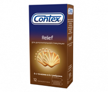 Contex Relief № 12 prezervativ (qovurg'a bilan, nuqta bilan)