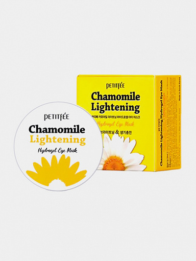 Патчи Petitfee Chamomile, против темных кругов, с экстрактом ромашки, 30 пар