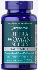 Витамины Puritan's Pride Ultra Woman 50 Plus Multi-Vitamin 60 таблеток:uz:Puritan's Pride Ultra Woman 50 Plus Multi-Vitaminli 60 Tabletkalari