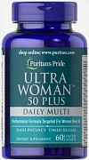 Puritan's Pride Ultra Woman 50 Plus Multi-Vitaminli 60 Tabletkalari