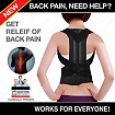 Корректор для осанки"Back Pain, Need Help"  женский:uz:Ayollar uchun "bel og'rig'i, yordam kerak" pozitsiyasini tuzatuvchi