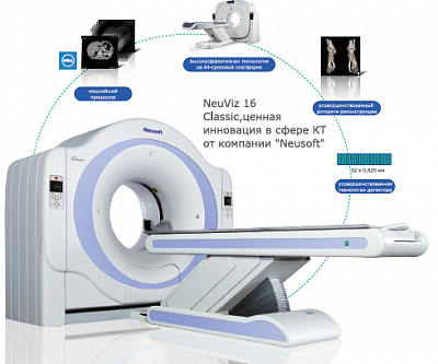 КТ (компьютерный томограф) 16 срезовый NeuViz 16 Classic