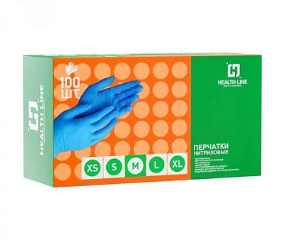 Перчатки нитриловые Health Line
