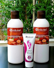 Шампунь против выпадения волос с протеином Washami Argan Hairfall Defence:uz:Washami Argan Hairfall Defence proteinli shampun