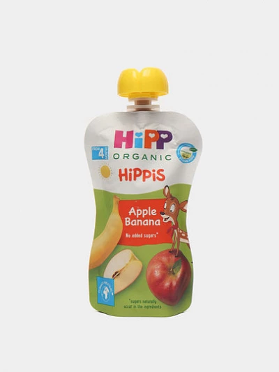 Детское пюре HiPP organic  яблоко/банан 100г