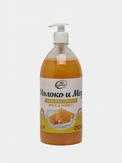 Крем-мыло Mr.Grocc Молоко и мед, 1 л