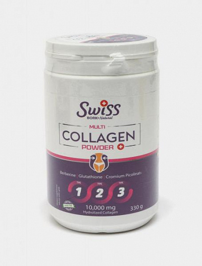 Мульти Коллаген порошок Swiss Bork:uz:Swiss Bork ko'p Collagen kukuni