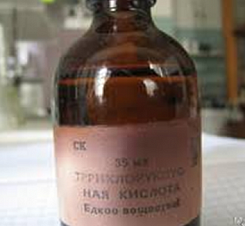 Трихлоруксусная кислота:uz:Trikloroatsetik kislota
