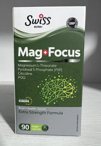 Магний SWISS Mag Focus 90 капсул:uz:Magniy Shveytsariya Mag Focus 90 kapsula