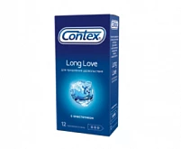 Презервативы Contex Long Love №12 (с анестетиком):uz:Contex Long Love №12 prezervativ (anestetik bilan)