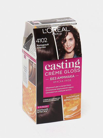 Краска для волос L'Oreal Casting creme gloss, тон 4102, холодный каштан