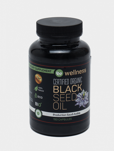 Натуральное масло черного тмина Black Seed Oil (Wellness):uz:Tabiiy qora zira yog'i Qora zira yog'i (Wellness)