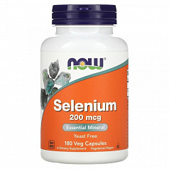 Селен (Selenium), Now Foods, 200 мкг, 180 капсул:uz:Selenium, Now Foods, 200 mkg, 180 kapsulalar