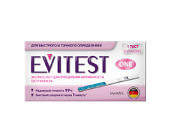 Тест-полоска для определения беременности Evitest one 1 шт:uz:Evitest bitta homiladorlik test chizig'i 1 dona