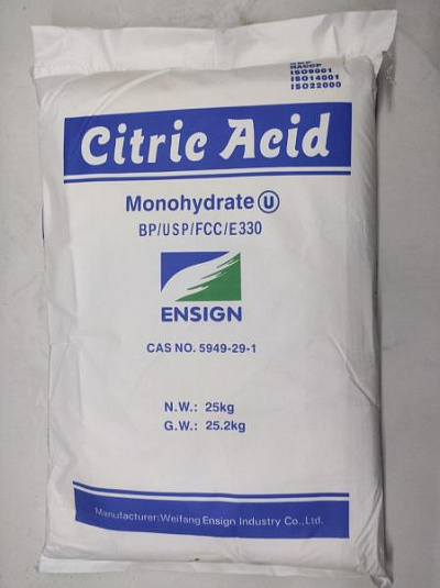 Лимонная кислота (моногидрат) (citric acid monohydrate) E330