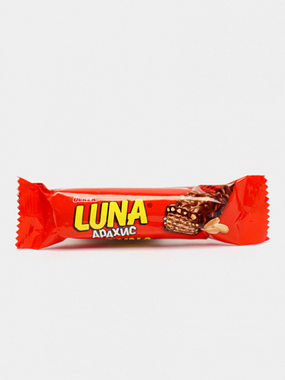 Батончик Ulker Luna с арахисом и вафлей, 40 гр