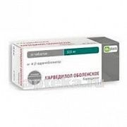КАРВЕДИЛОЛ OBL 0,0125 таблетки N30