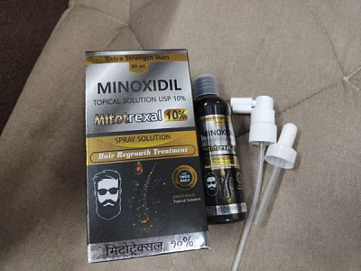 Mitotrexal (Minoxidil) 10% спрей для волос и бороды(Индия):uz:Mitotrexal (Minoxidil) 10% soch va soqol spreyi (Hindiston)