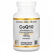 California Gold Nutrition, BioPerine ekstrakti bilan USP Coenzyme Q10, 100 mg, 150 sabzavotli kapsulalar