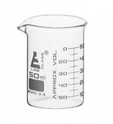 Стакан градуированный 400 мл с носиком, низкий, боросиликатное стекло