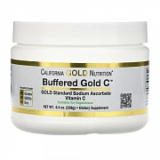 Витамин C в форме порошка, California Gold Nutrition, Buffered Gold C , аскорбат натрия, 238 г (8,4 унции)