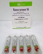 БИОСУЛИН Н 3мл 100ед/мл N5
