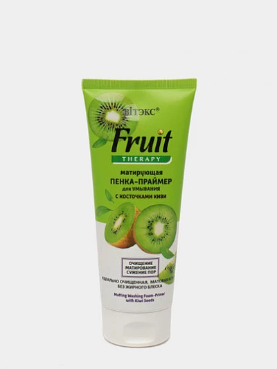 Пенка праймер Витэкс для умывания FRUIT Therapy Матирующая с косточками киви, 200 мл