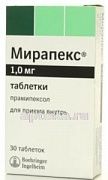 МИРАПЕКС 0,001 таблетки N30