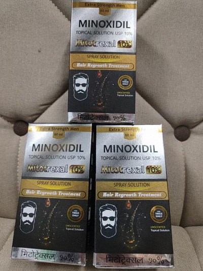 Лосьон для волос и бороды Mitotrexal (Minoxidil) 10% (Индия):uz:Mitotrexal (Minoxidil) 10% Soch va soqol uchun loson (Hindiston)