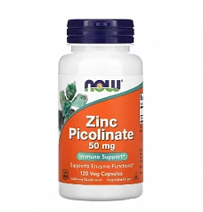 Пиколинат цинка Now Foods, 50 мг, 120 растительных капсул:uz:Now Foods Sink Picolinate, 50 mg, 120 Veg Capsules