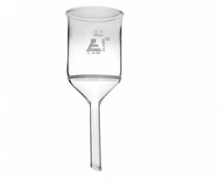 Воронка Бюхнера из боросиликатного стекла 500 мл - пористость G-1 :uz:500 ml borosilikat shisha buchner huni-g-1 g'ovakliligi 