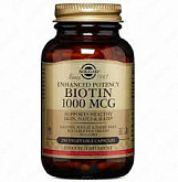 Таблетки биотина для здоровой кожи и волос Solgar Biotin 1000mg (250 шт.)