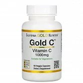 California Gold Nutrition, Gold C, витамин C, 1000 мг, 60 вегетарианских капсул:uz:California Gold Nutrition, Oltin C, Vitamin C, 1000 mg, 60 Veg Kapsül